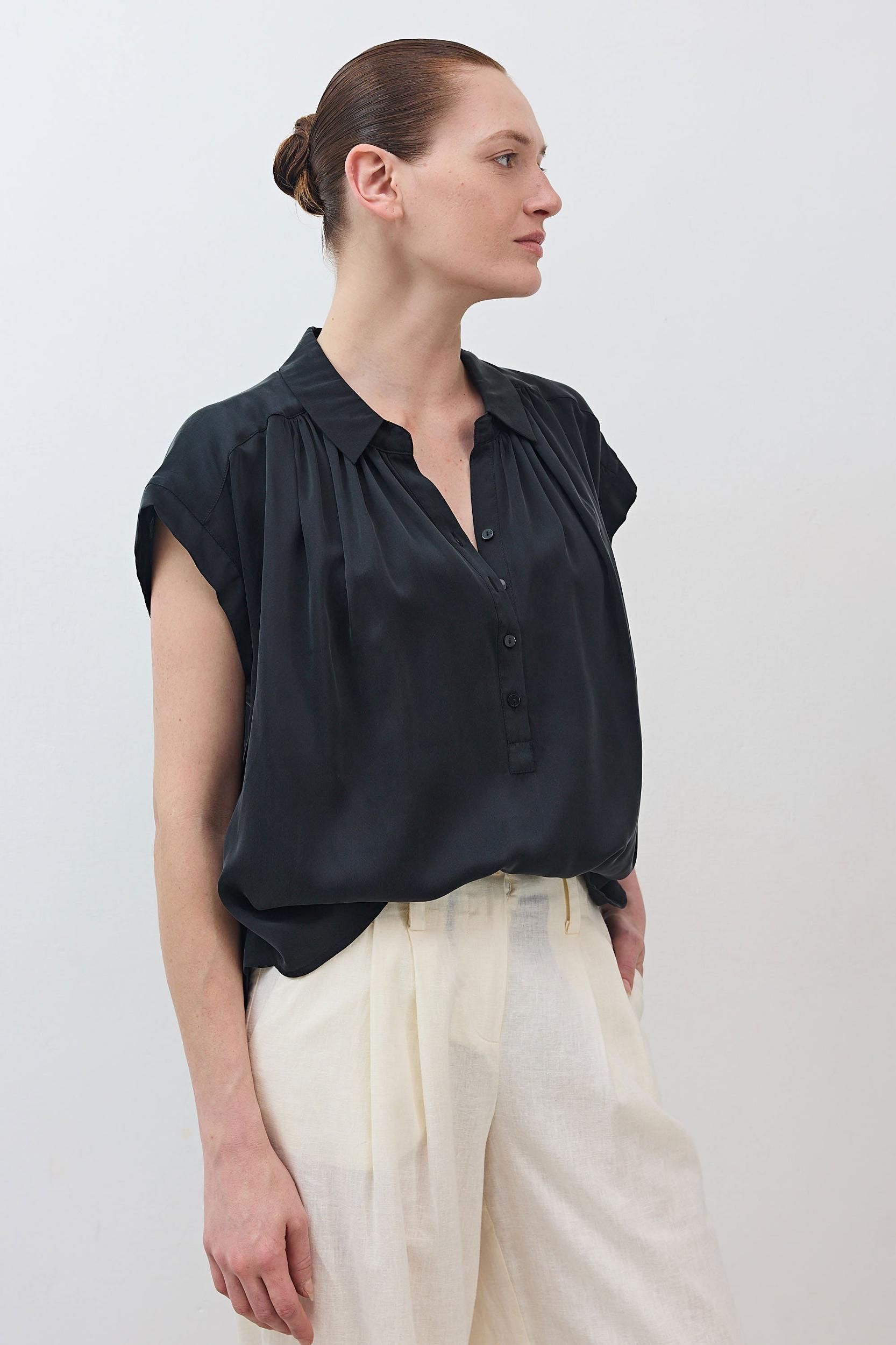 The Nonchalant Oversized Silk Blouse Product Image