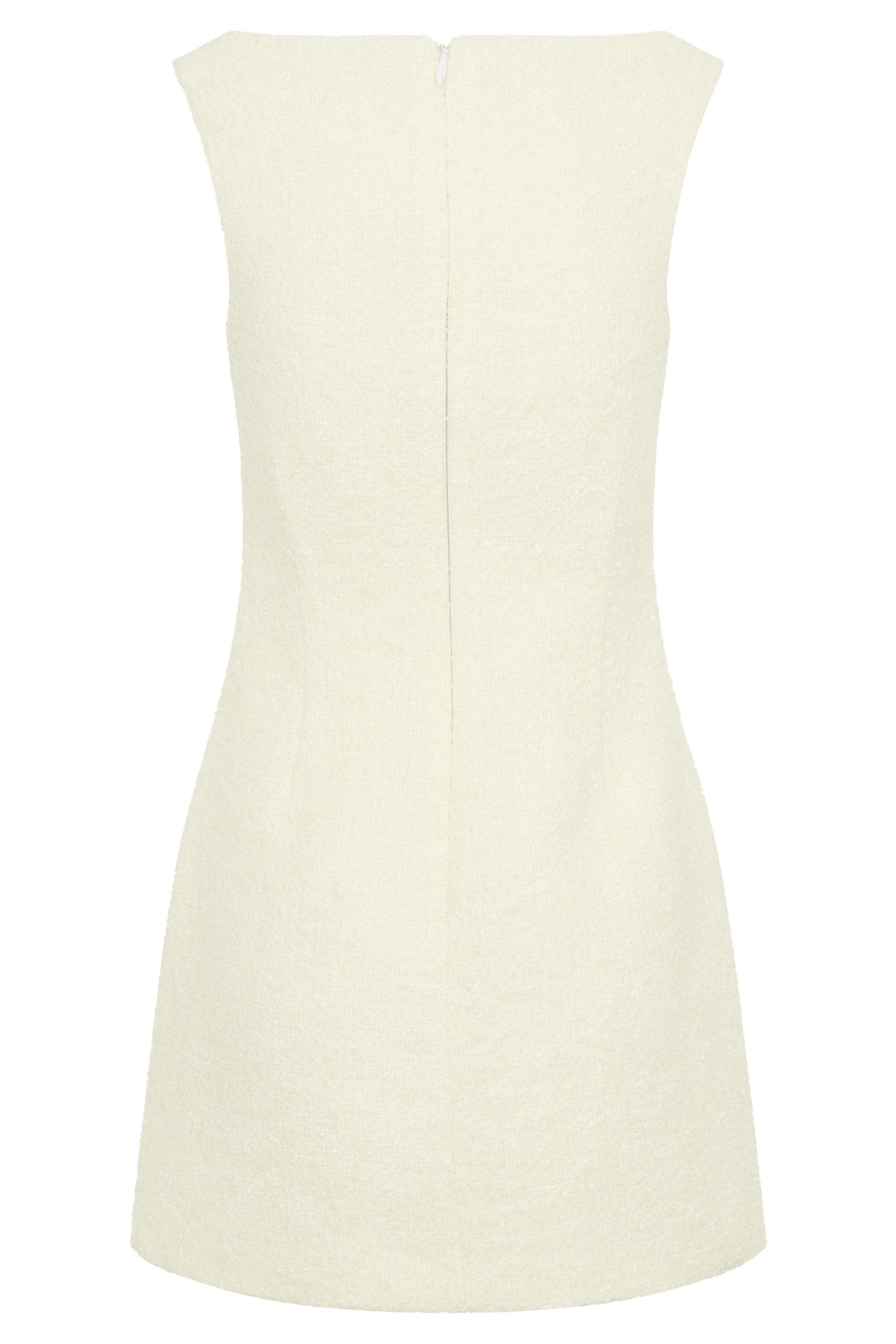 Angela Textured Boucle Mini Dress - Ivory Product Image