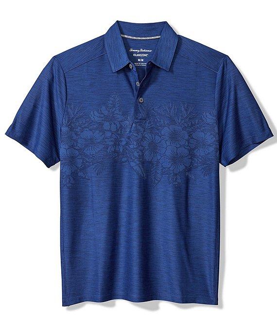 Tommy Bahama Palm Coast Hibiscus Border Short Sleeve Polo Shirt Product Image