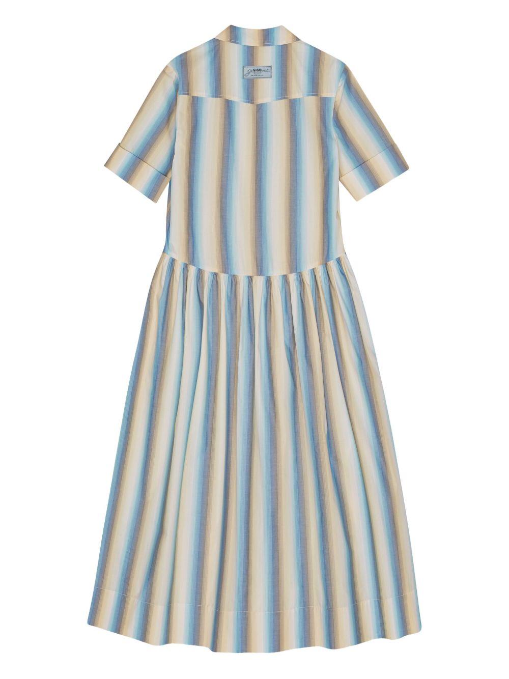 striped button-up shirt dress Product Image