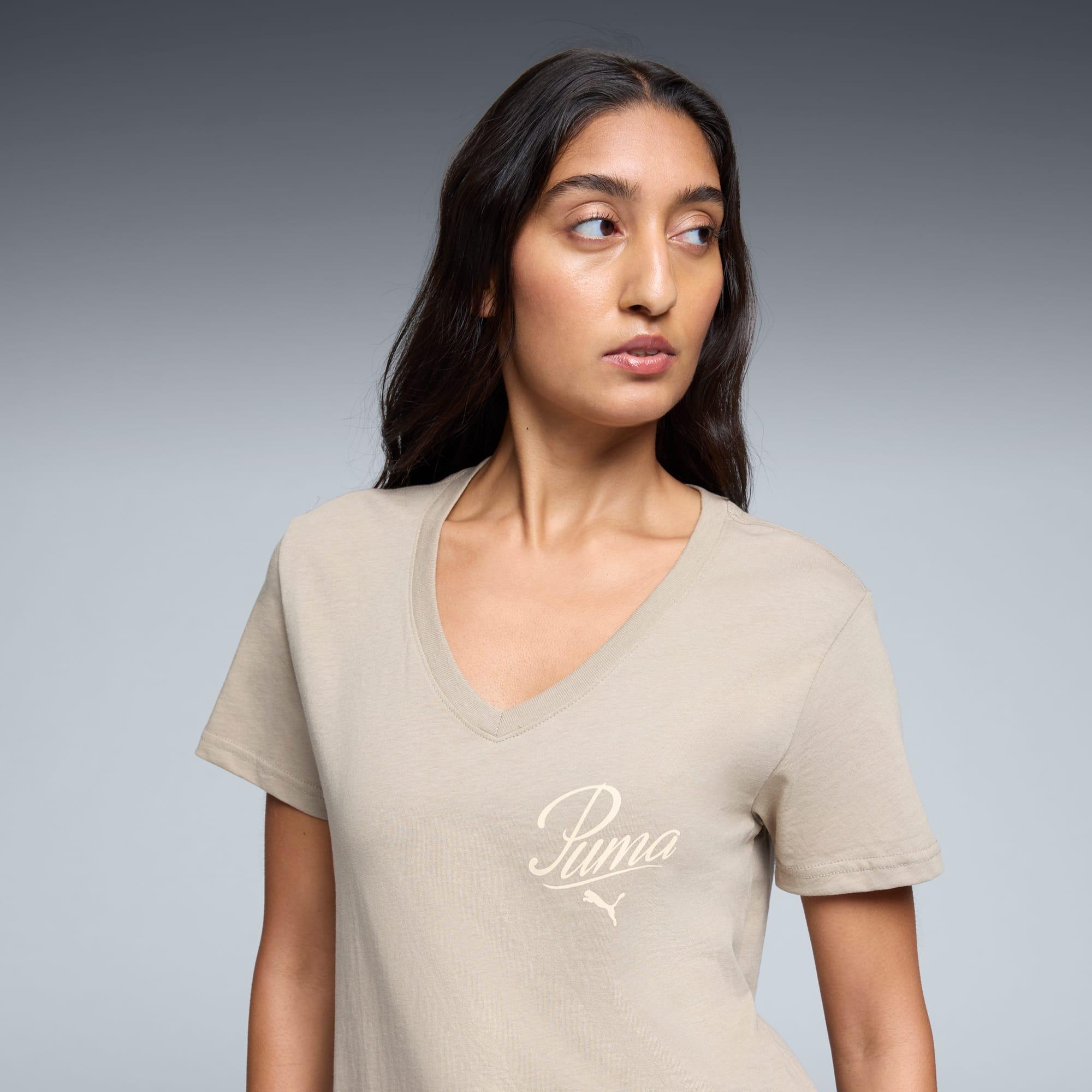 Essentials Script V-Neck Tee Women Product Image