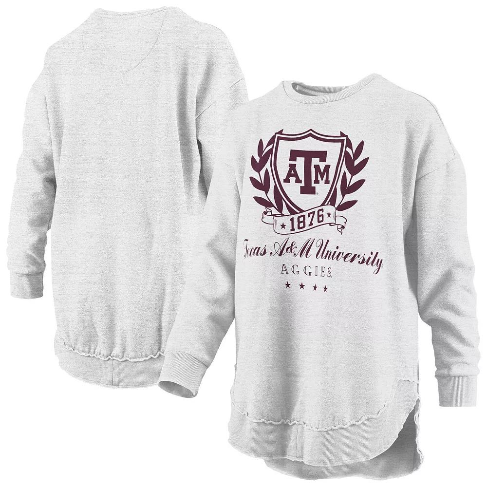 Women's Pressbox Heather Gray Texas A&M Aggies Field Day Melange Poncho Pullover Sweatshirt, Size: Large, Grey Product Image
