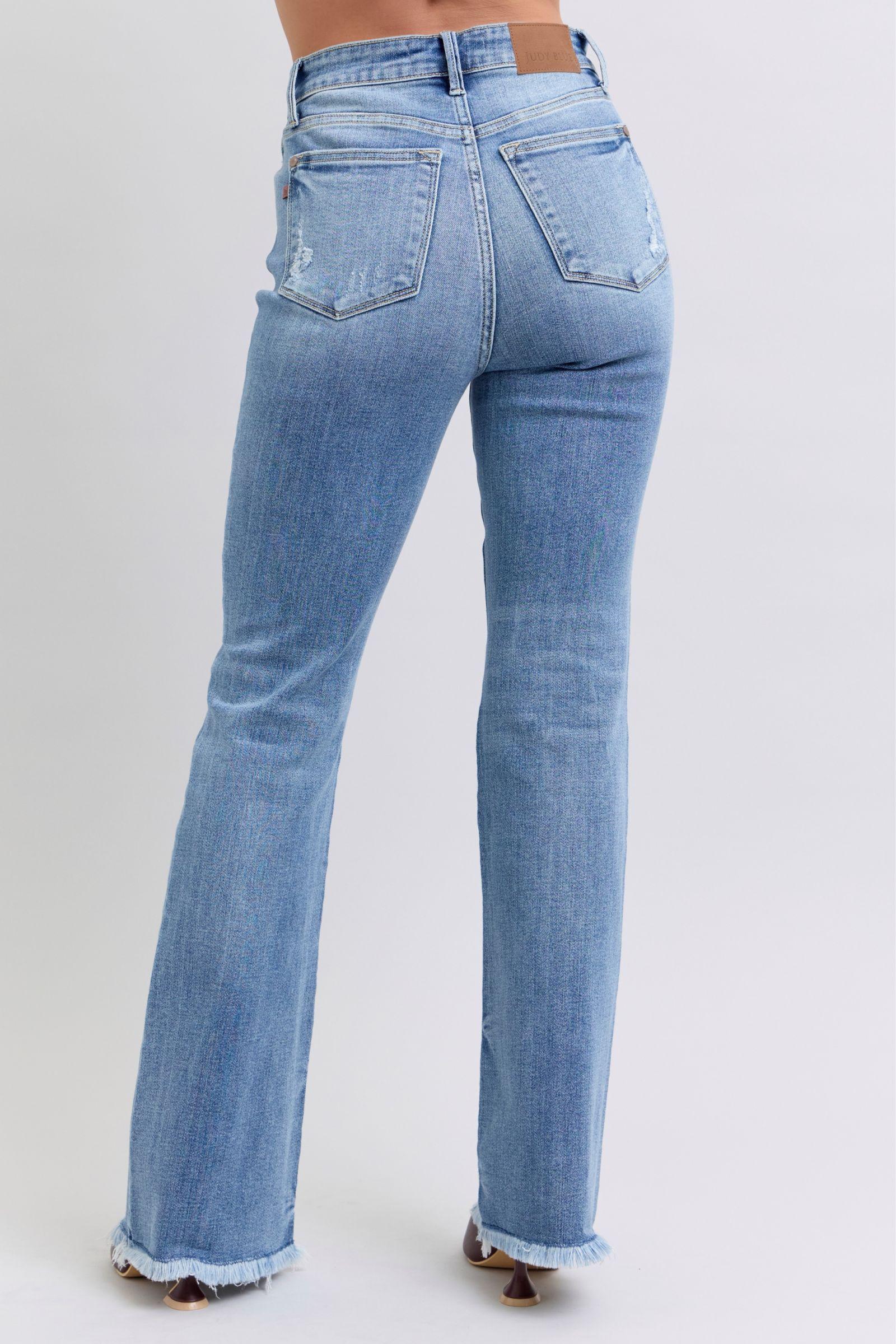Kimberly Hi-Rise Raw Hem Bootcut Judy Blue Jeans - ONLINE EXCLUSIVE! Product Image