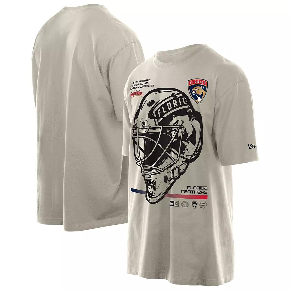 Men's New Era Cream Florida Panthers Goalie Mask T-Shirt, Size: Medium, Pnt Team Product Image