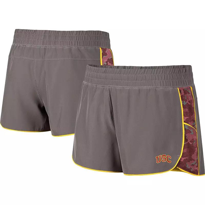 Women's Colosseum Gray/Cardinal USC Trojans Pamela Lined Shorts, Size: XL, Grey Product Image