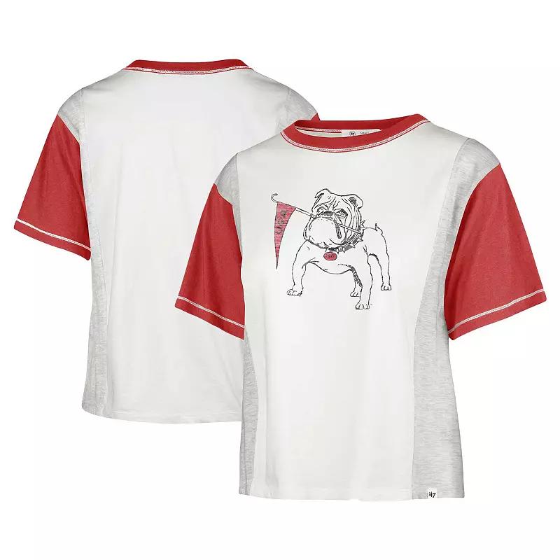 Women's '47 White Georgia Bulldogs Vault Premier Tilda T-Shirt, Size: Medium Product Image