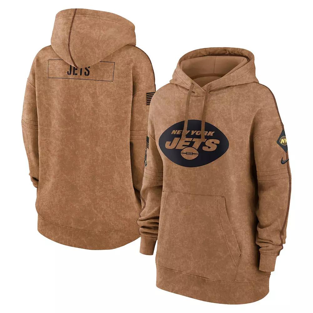 Women's Nike  Brown New York Jets 2023 Salute to Service Pullover Hoodie, Size: Small Product Image