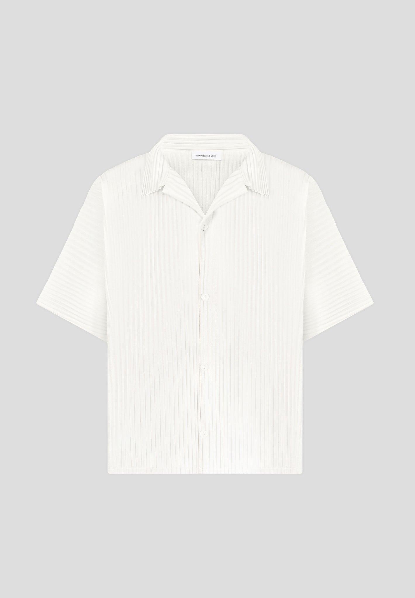 Pascal - Pleated Shirt - Off White Male Product Image