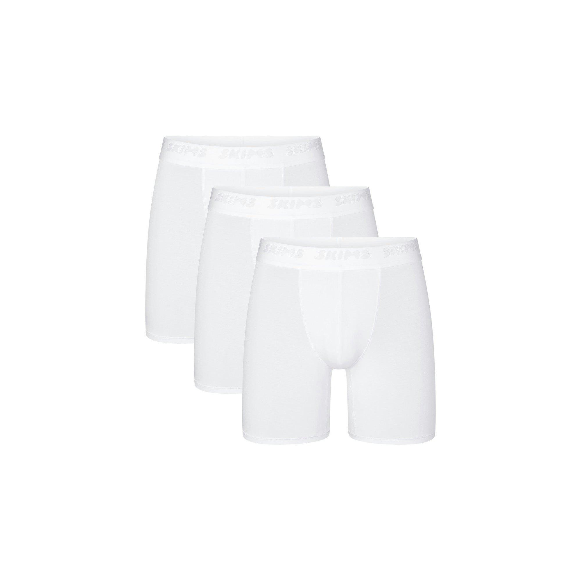 SKIMS STRETCH MENS 5" BOXER BRIEF 3-PACK | CHALK Product Image
