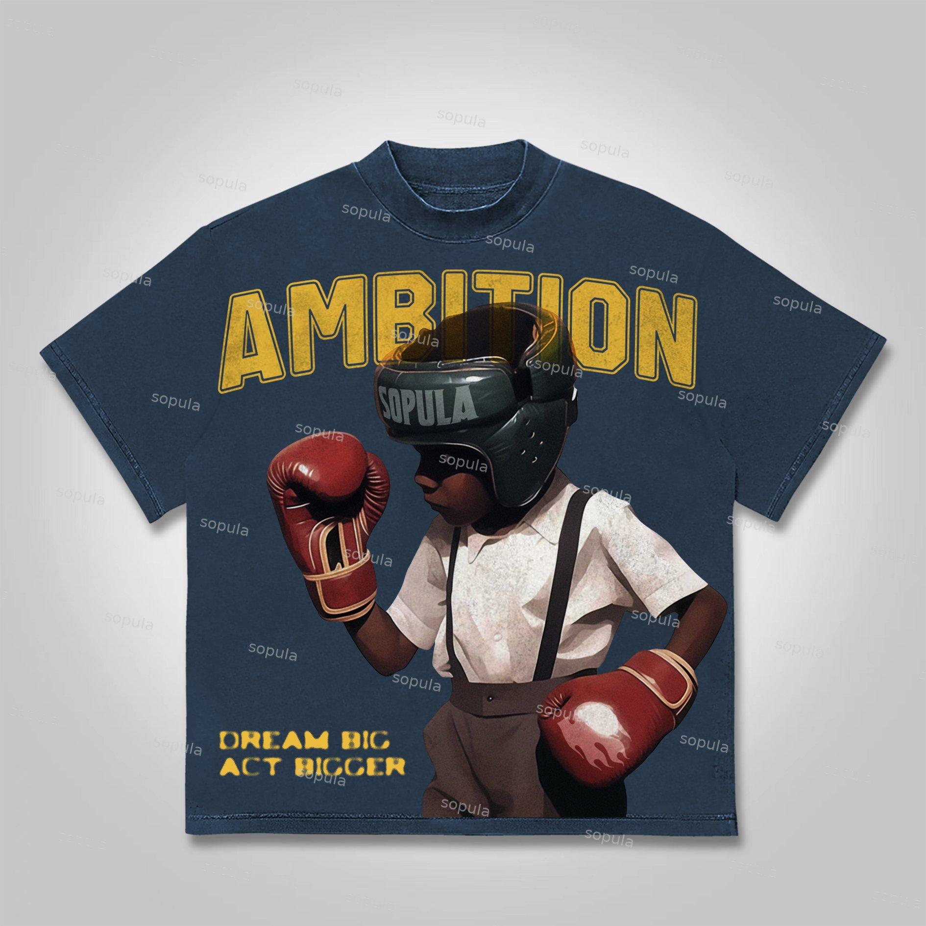 Sopula Boxer Follow Your Dream Retro Make Vintage Graphics Cotton T-Shirt Product Image