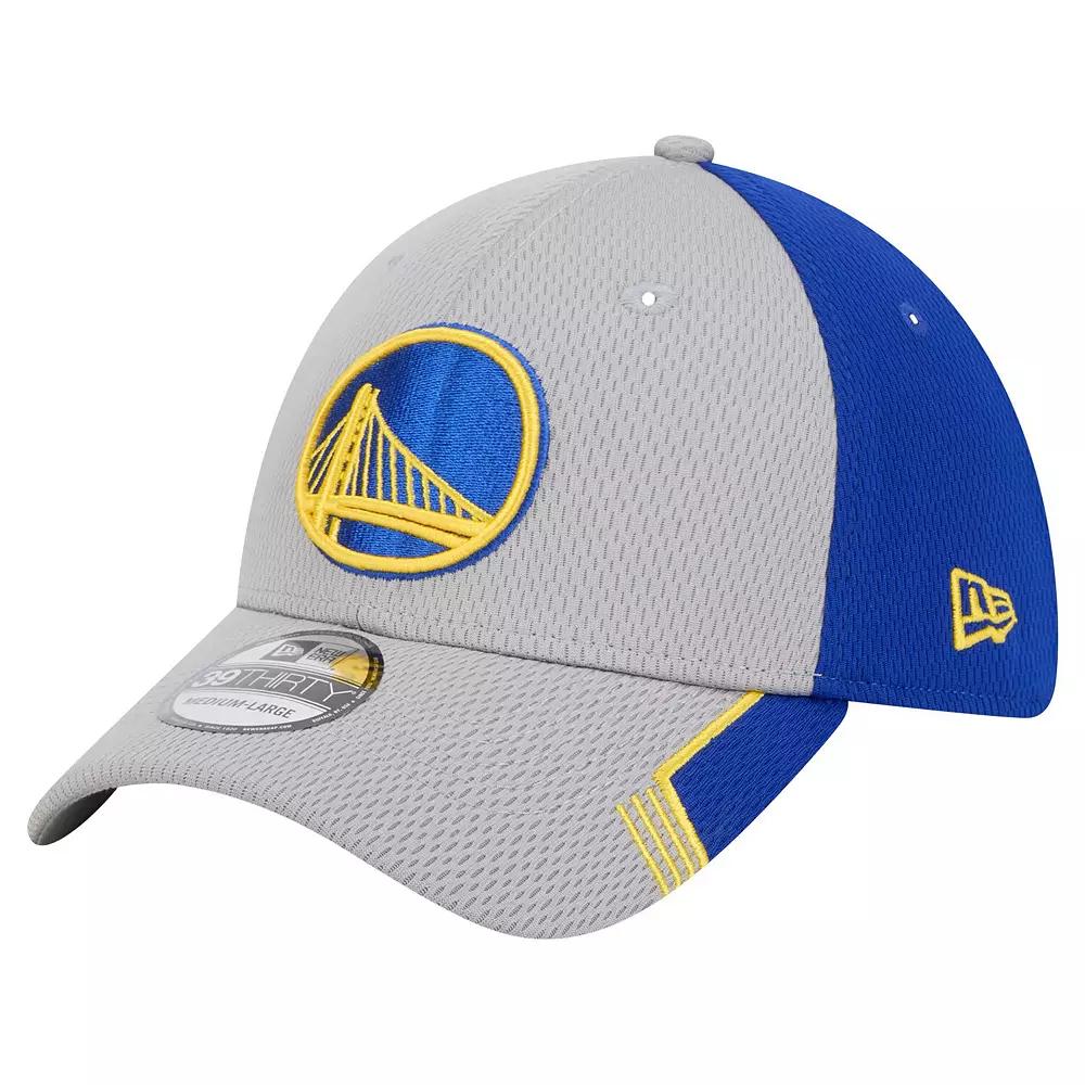 Men's New Era Gray/Royal Golden State Warriors Active Trim 39THIRTY Flex Hat, Size: Large/XL, Grey Product Image