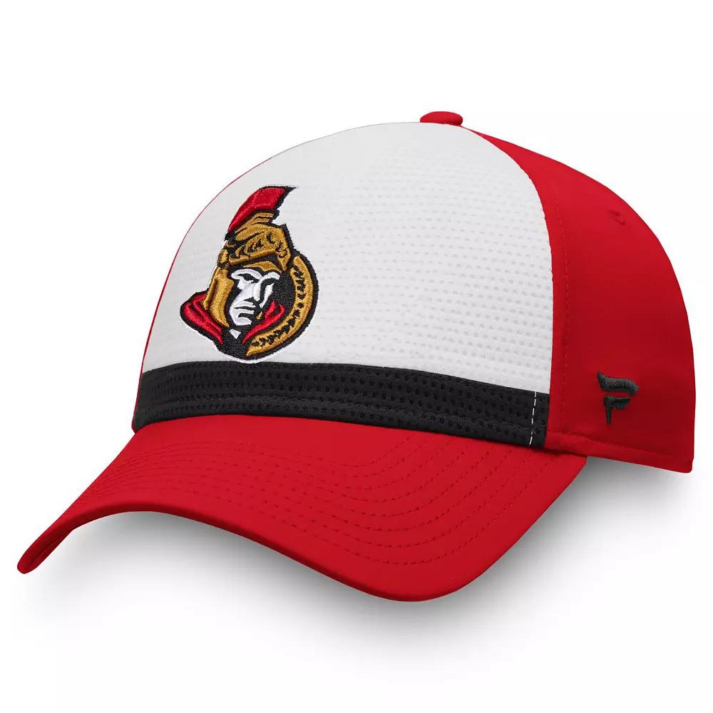 Men's Fanatics White/Red Ottawa Senators Breakaway Current Jersey Flex Hat, Size: Small/Medium, Sen White Product Image