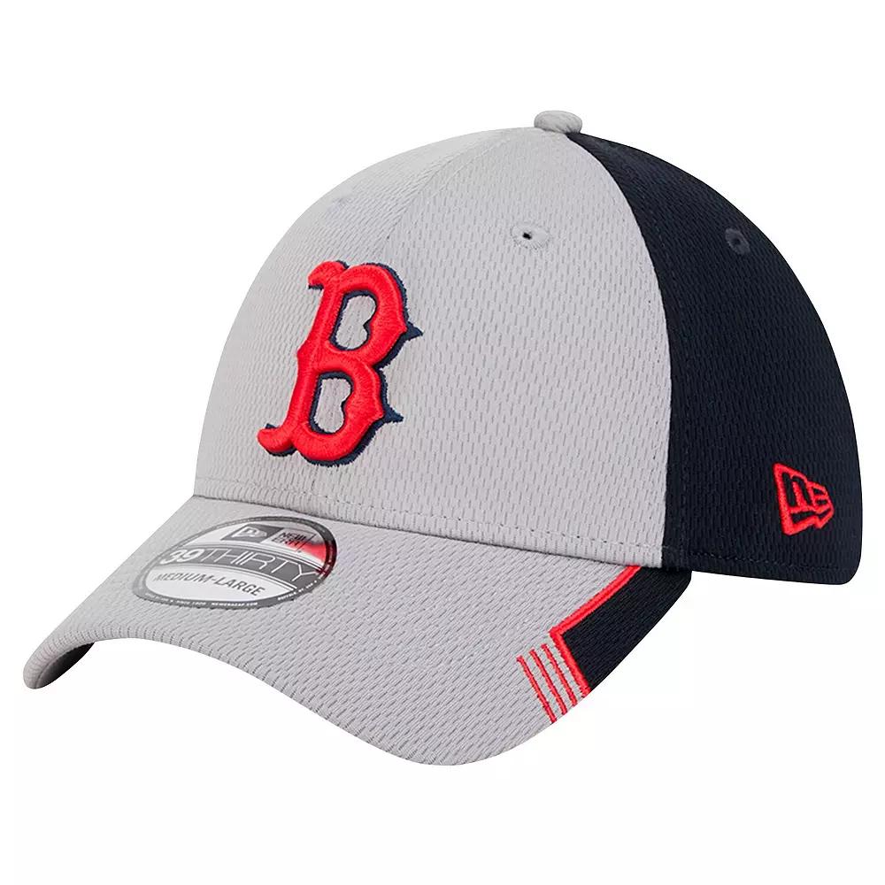 Men's New Era Gray/Black Boston Red Sox Visor Trim 39THIRTY Flex Hat, Size: Large/XL, Grey Product Image