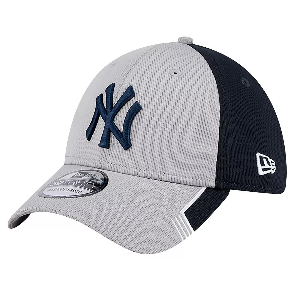 Men's New Era Gray/Navy New York Yankees Visor Trim 39THIRTY Flex Hat, Size: Medium/Large, Grey Product Image