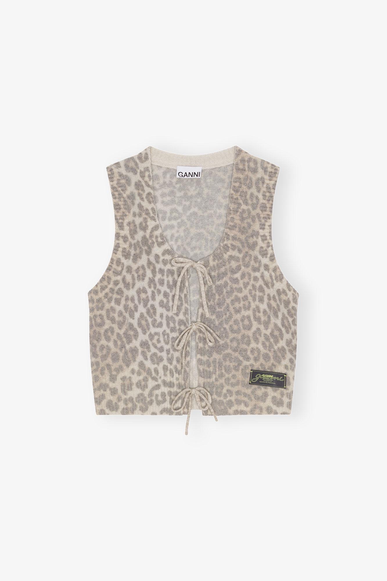 Leopard Tie String Vest Product Image