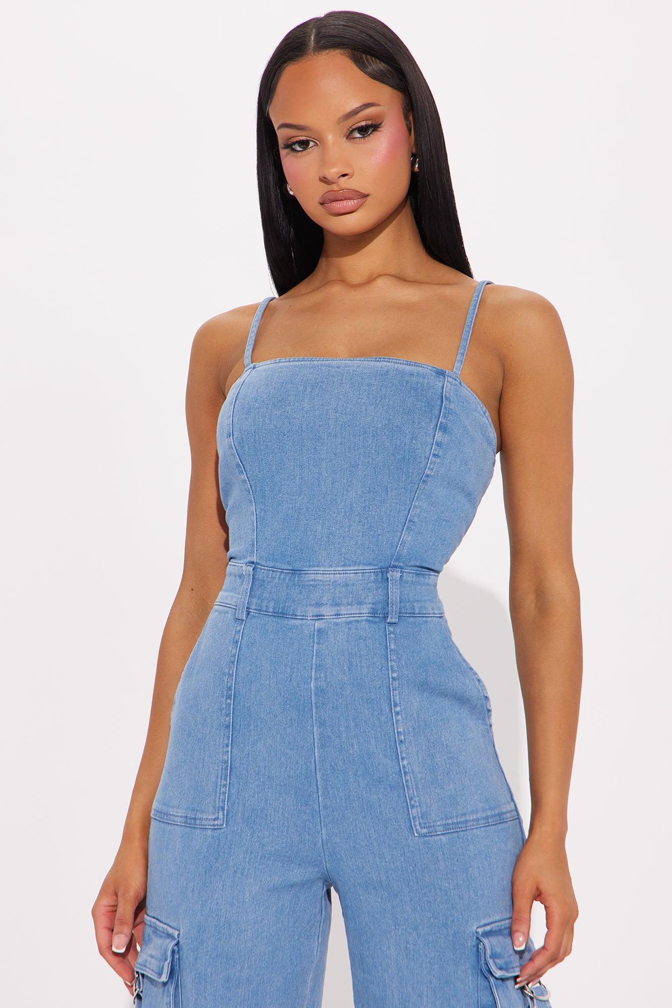 Jenny Denim Jumpsuit - Medium Wash Product Image