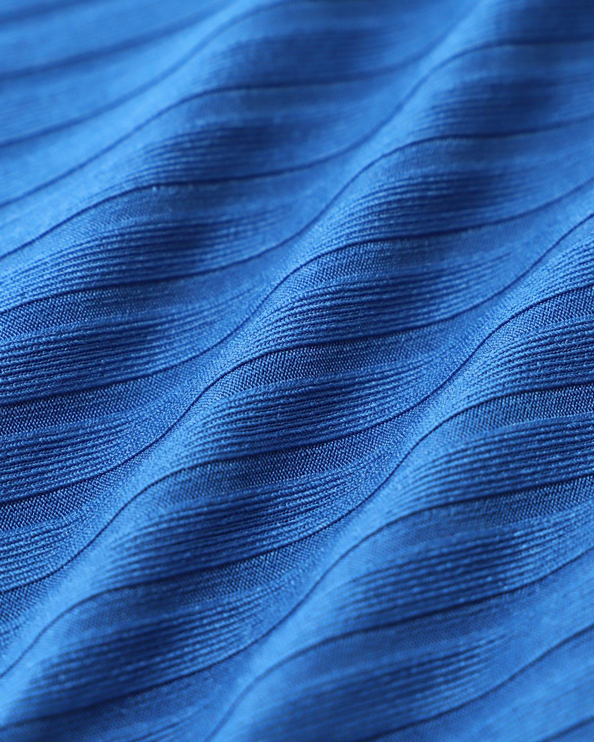 Blue Textured Low Waisted Bikini Bottoms Product Image