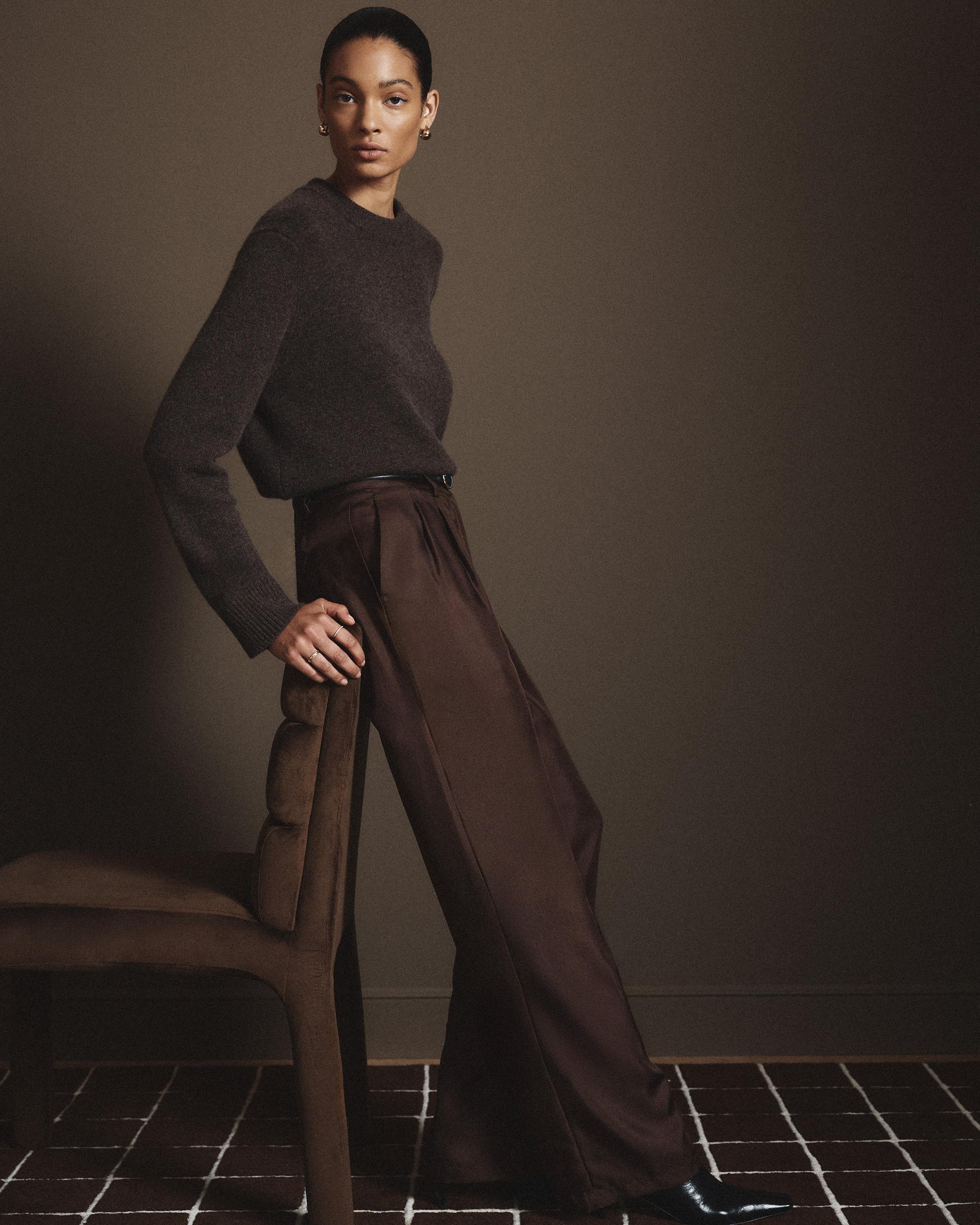 Quince | Women's Mongolian Cashmere Oversized Crewneck Sweater Product Image