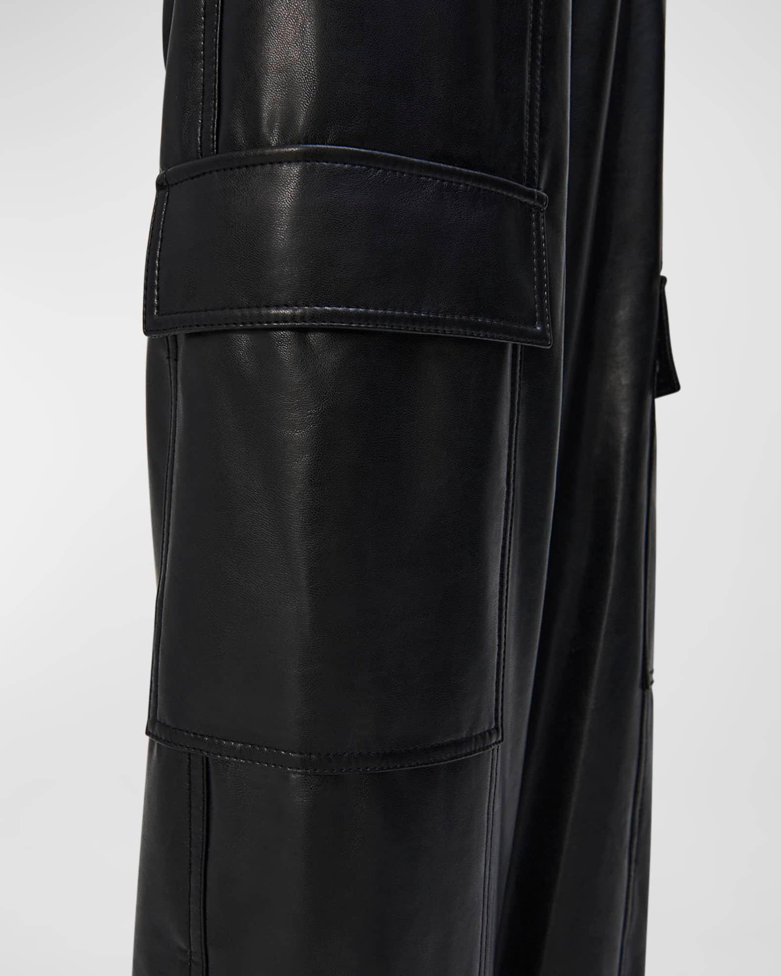 Luxe Vegan Leather Cargo Pants Product Image