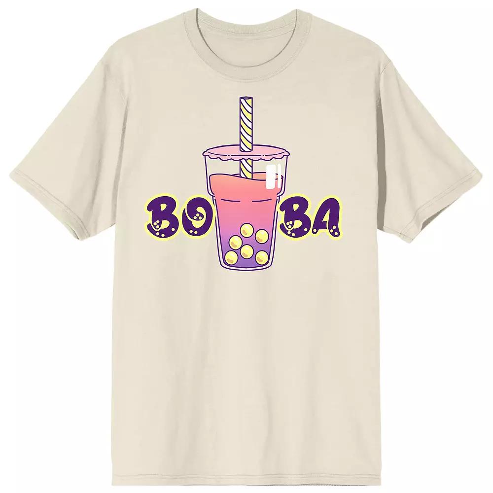 Men's Bobadorable Pink & Purple Boba Drink Tee,  Product Image