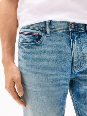 Faded Wash Stretch Straight Jean Product Image