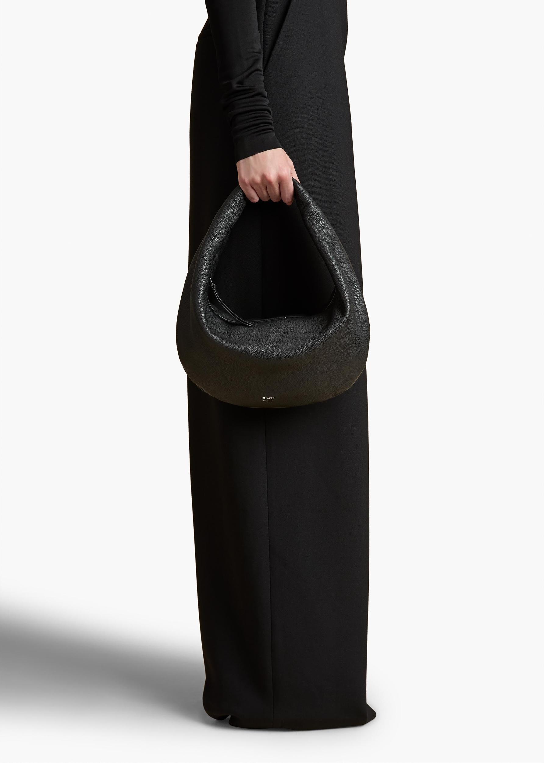 Medium Olivia Hobo in Black Pebbled Leather Product Image