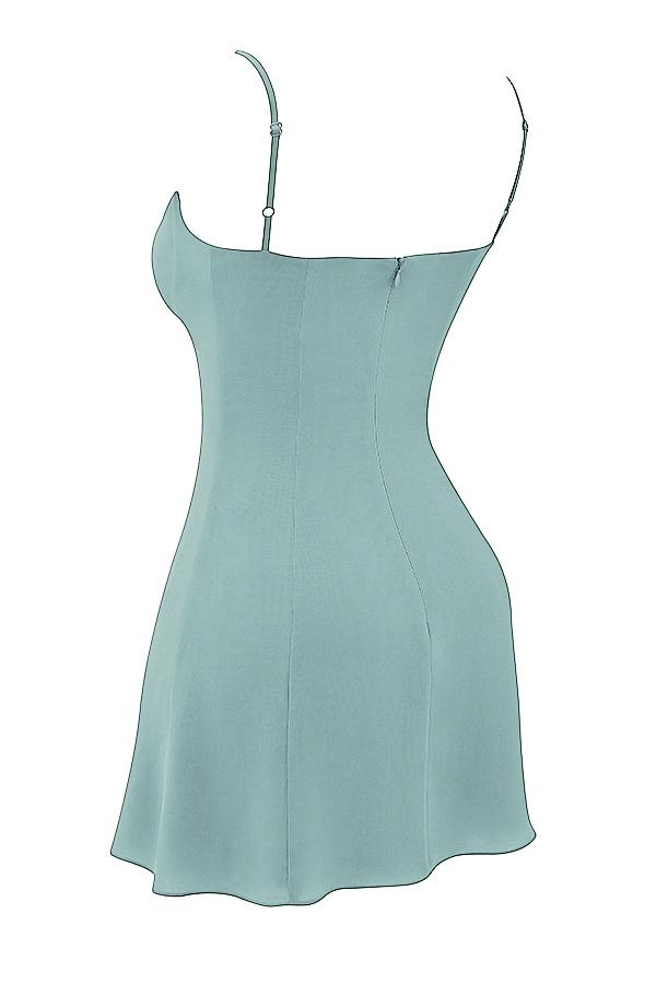 Christiana  light jade mini dress Product Image