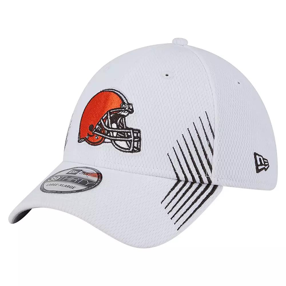 Men's New Era White Cleveland Browns Active 39THIRTY Flex Hat, Size: Medium/Large Product Image