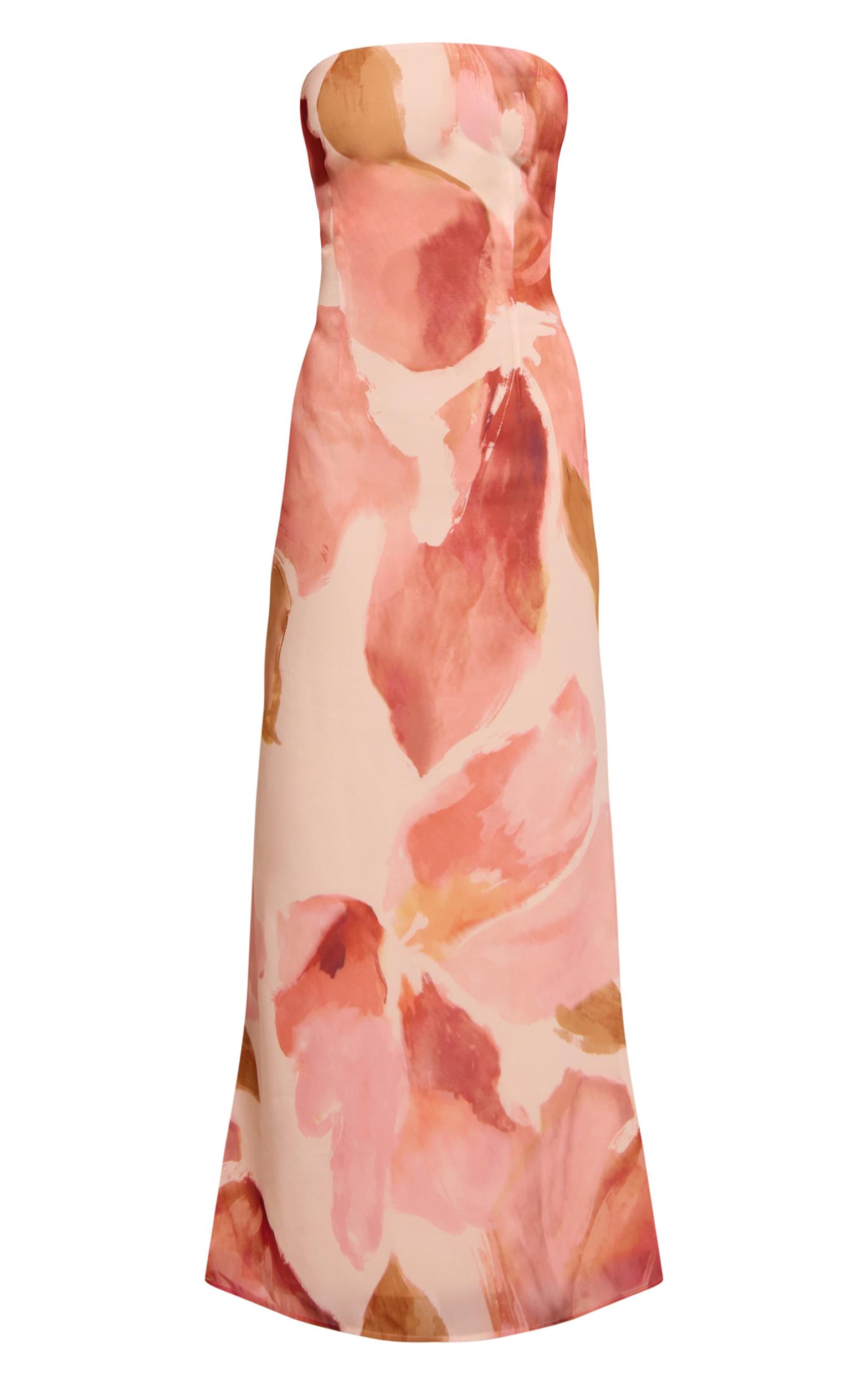 Petite Printed Bandeau Maxi Dress Product Image