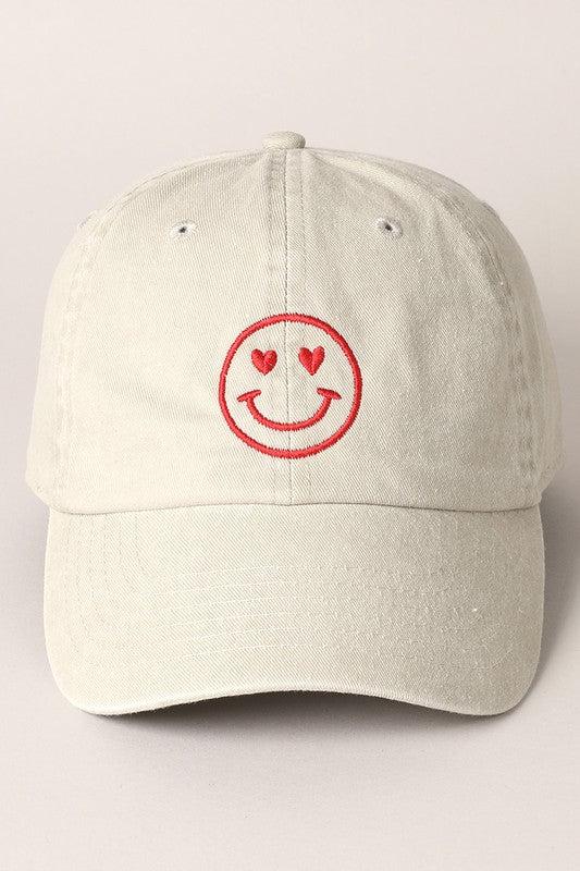 Heart Happy Face Embroidery Cap Product Image