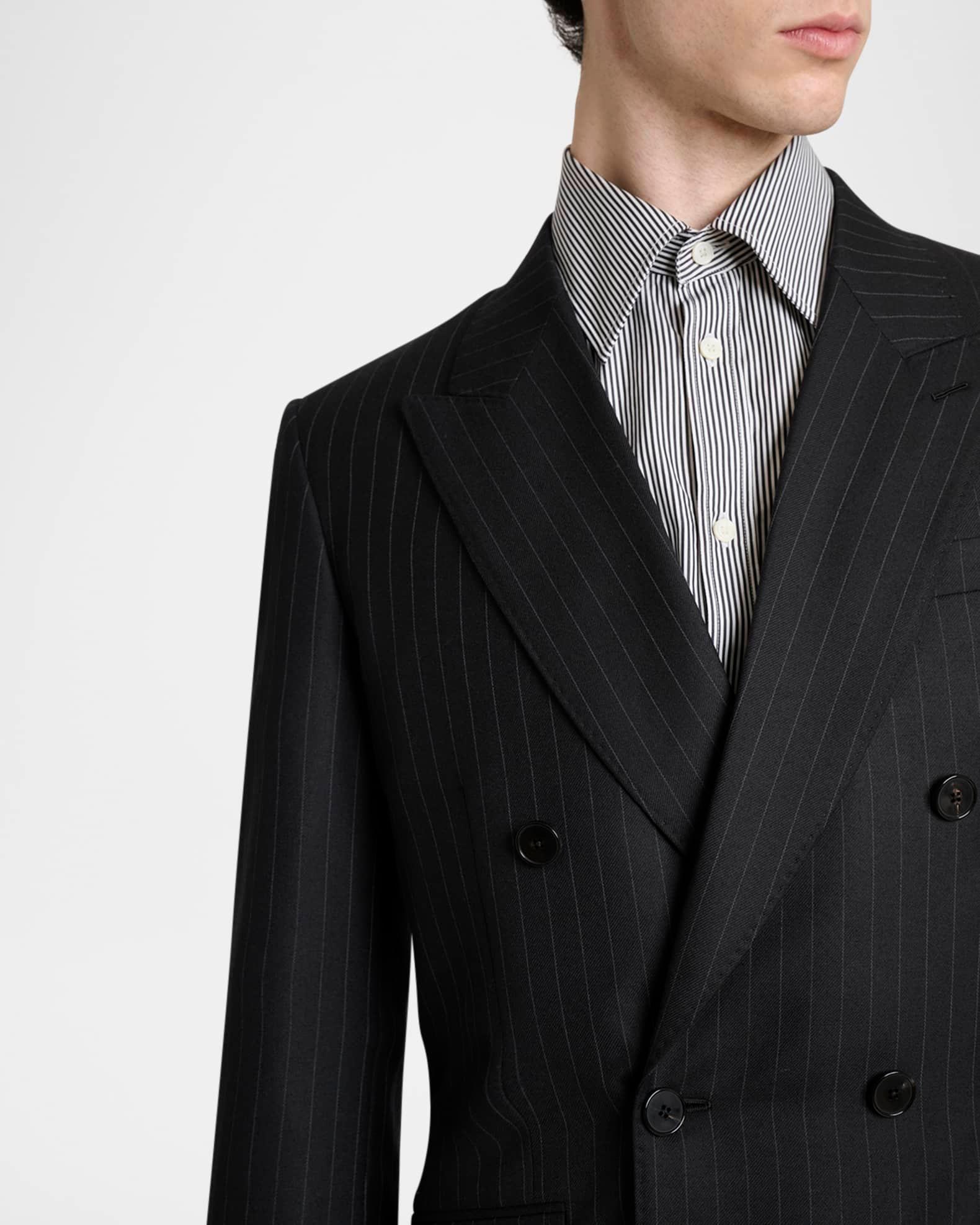 Men's Double-Breasted Pinstripe Sport Coat Product Image