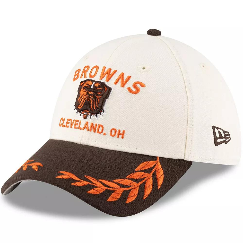 Men's New Era  Cream/Brown Cleveland Browns 2025 NFL Draft 39THIRTY Flex Hat, Size: Medium/Large, Beige Product Image