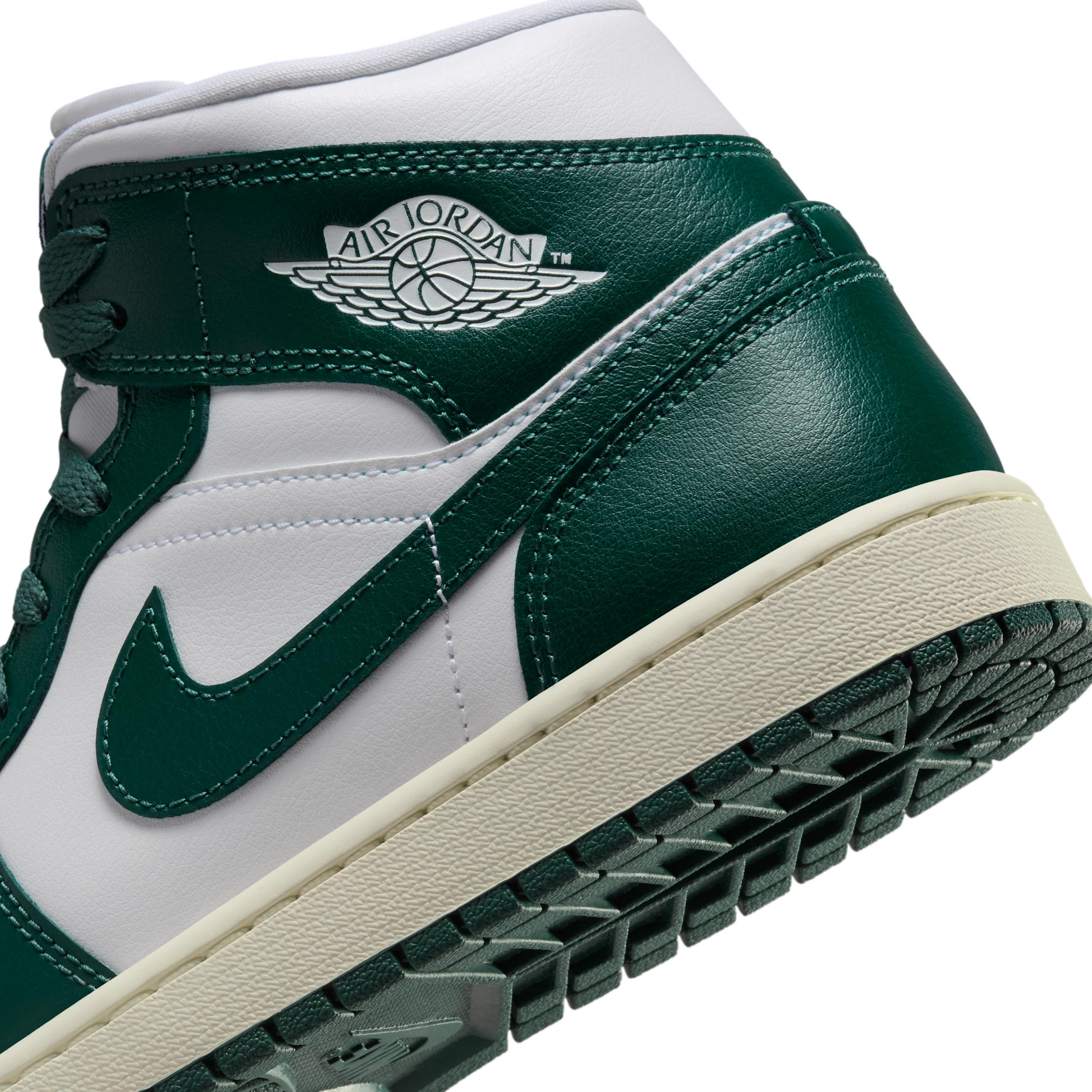 Jordan Womens Jordan AJ 1 Mid - Womens Basketball Shoes Oxidized Green/White/Sail Product Image
