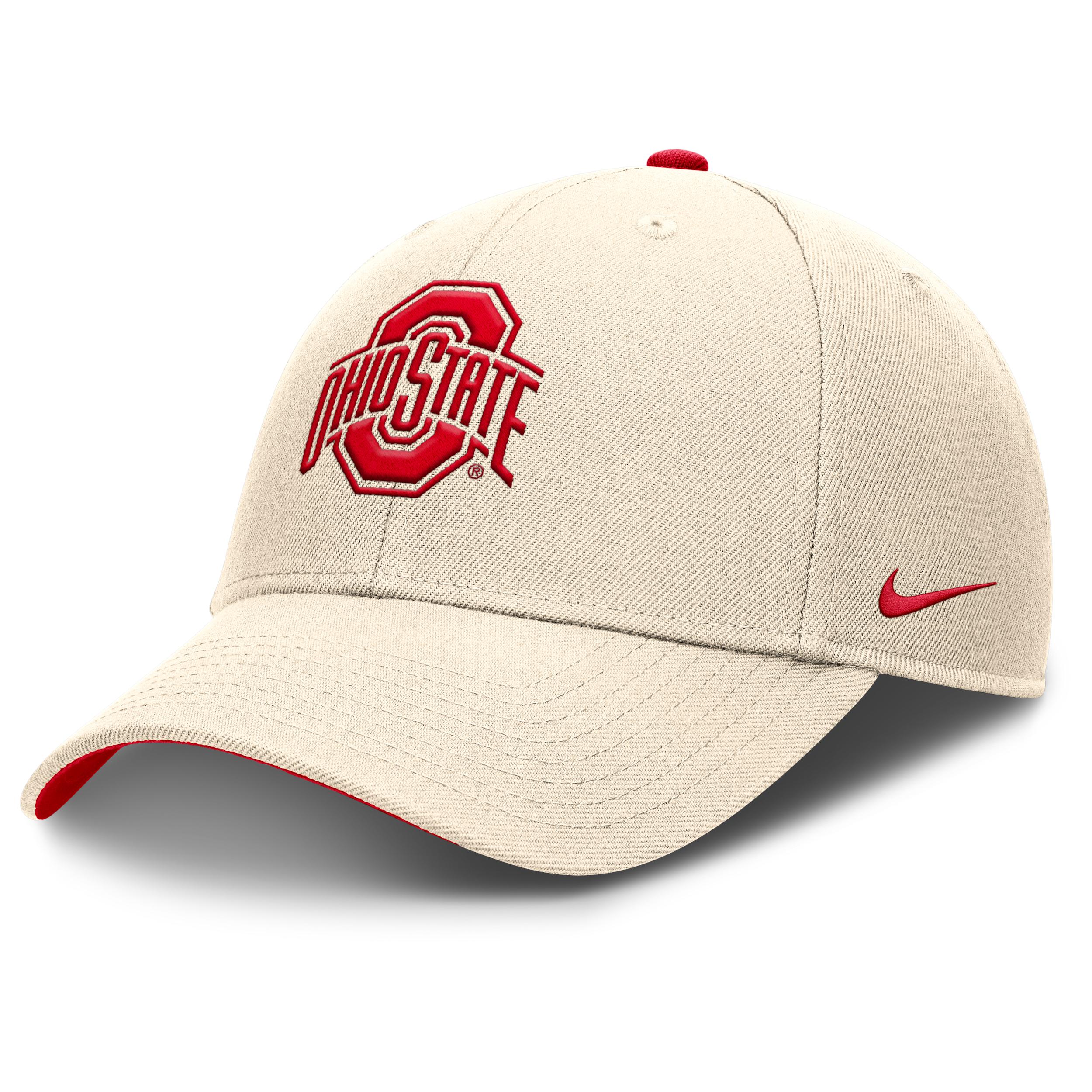 Ohio State Primetime Rise Nike Mens Dri-FIT College Trucker Adjustable Hat | NC940C3COH-A82 Product Image