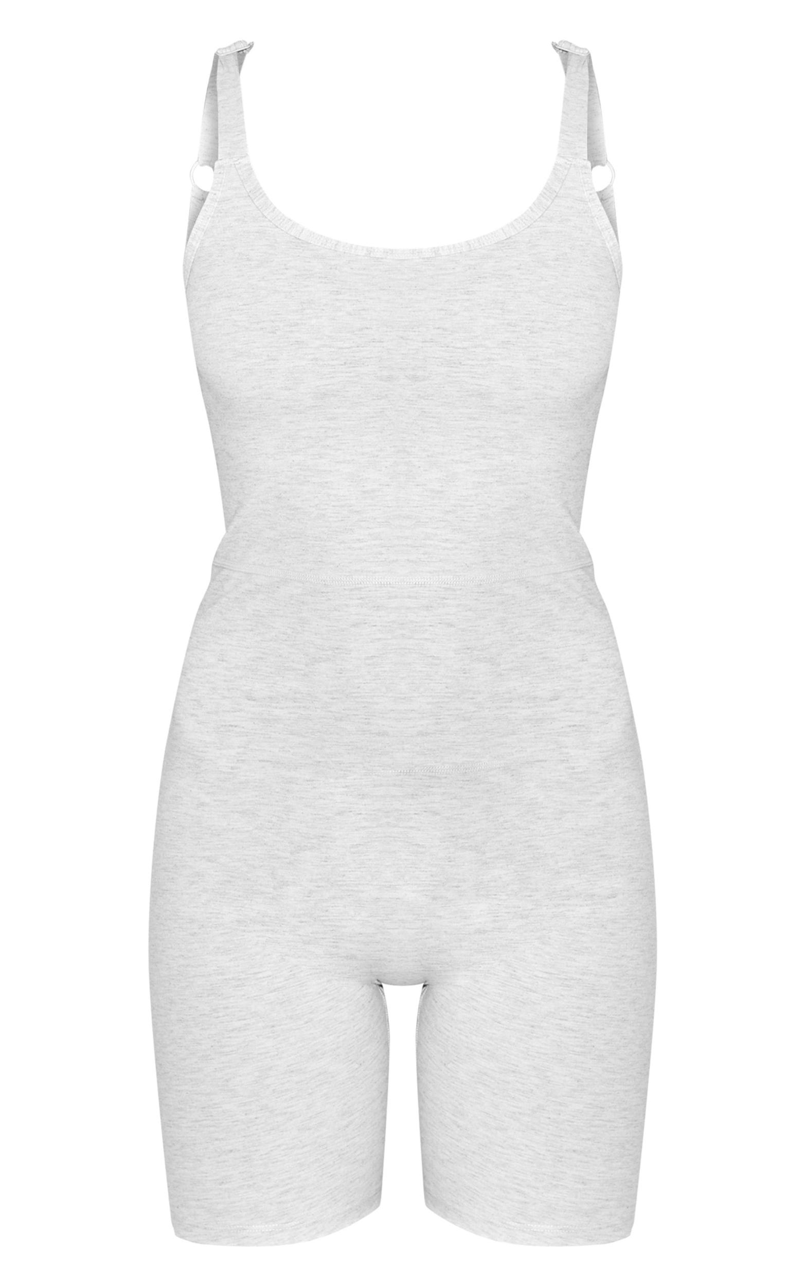 Ash Grey Sculpt Low Back Strappy Unitard Product Image