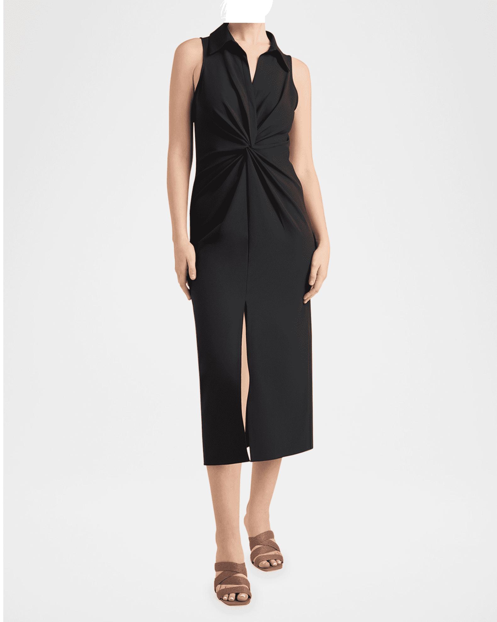 Mckenna Sleeveless Twist-Front Midi Dress Product Image