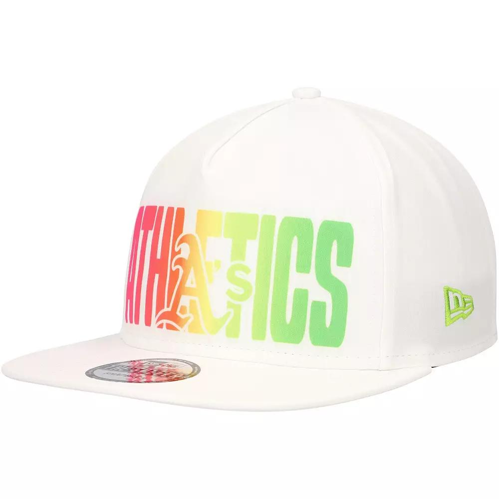 Men's New Era White Oakland Athletics Spring Spectrum Golfer Snapback Hat Product Image