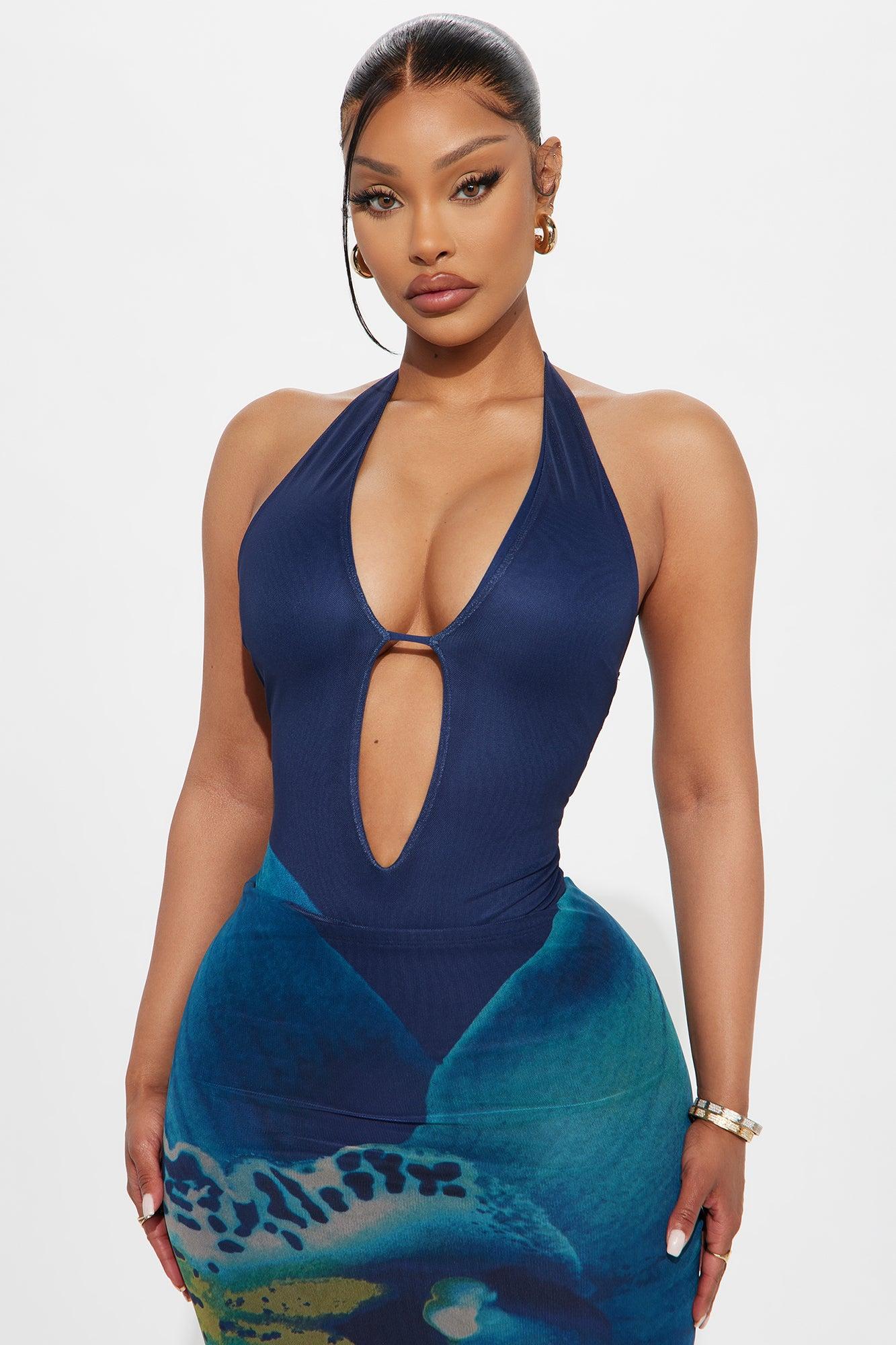 Midnight Orchid Mesh Skirt Set - Teal/combo Product Image