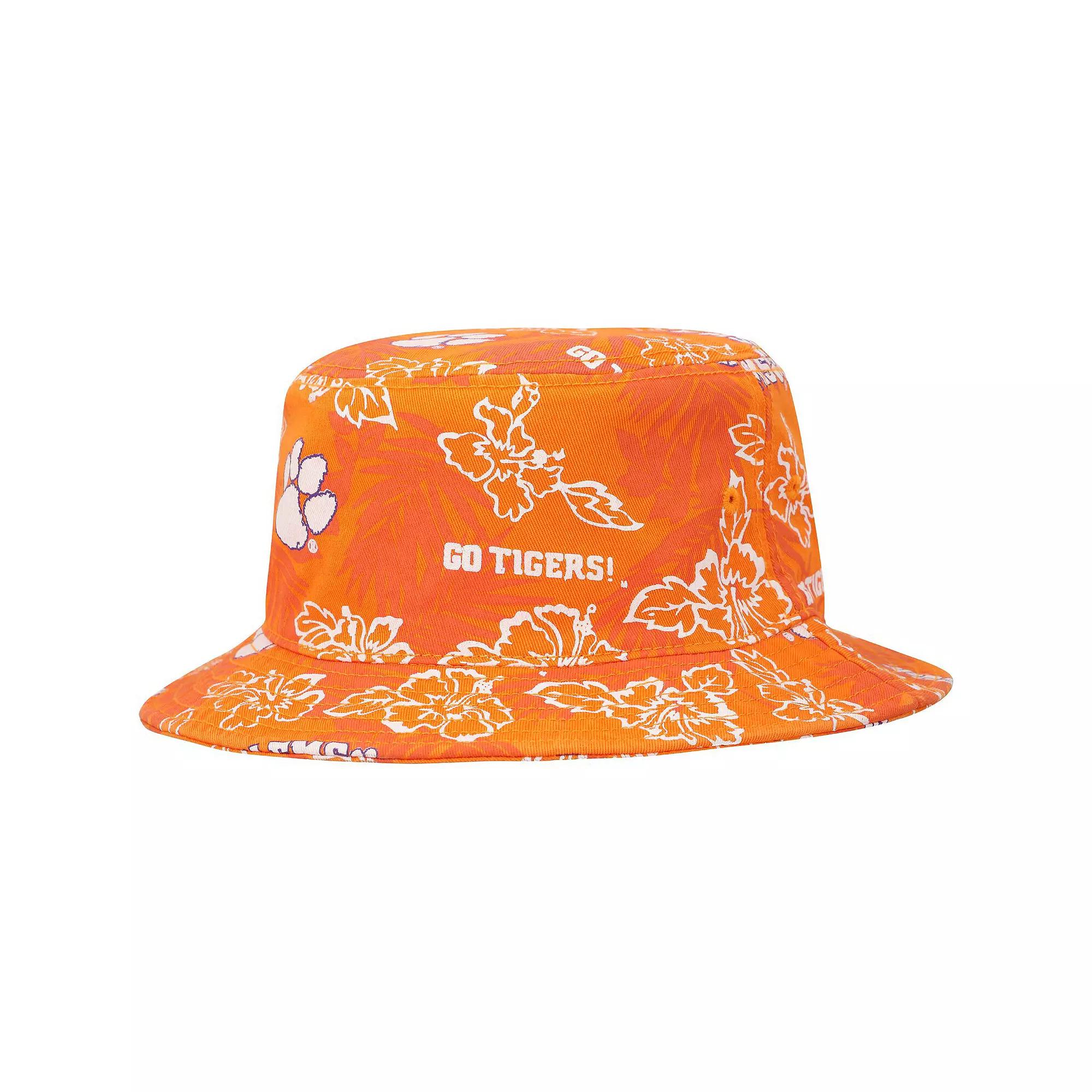 Men's Reyn Spooner Orange Clemson Tigers Floral Bucket Hat,  Product Image