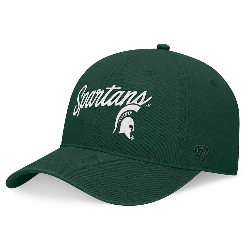 Men's Top of the World Green Michigan State Spartans Heritage CeeCee Adjustable Hat Product Image