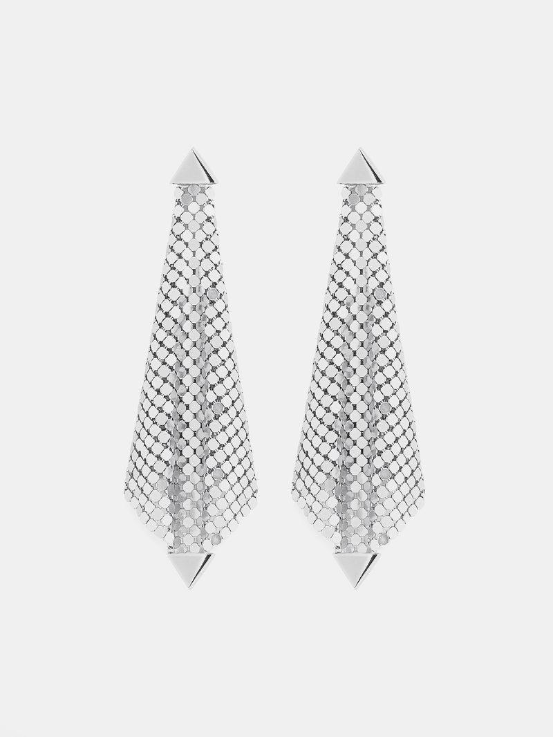 Silver chainmail earrings Product Image