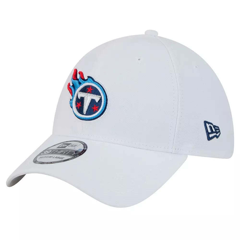 Men's New Era White Tennessee Titans Main 39THIRTY Flex Hat, Size: Medium/Large Product Image