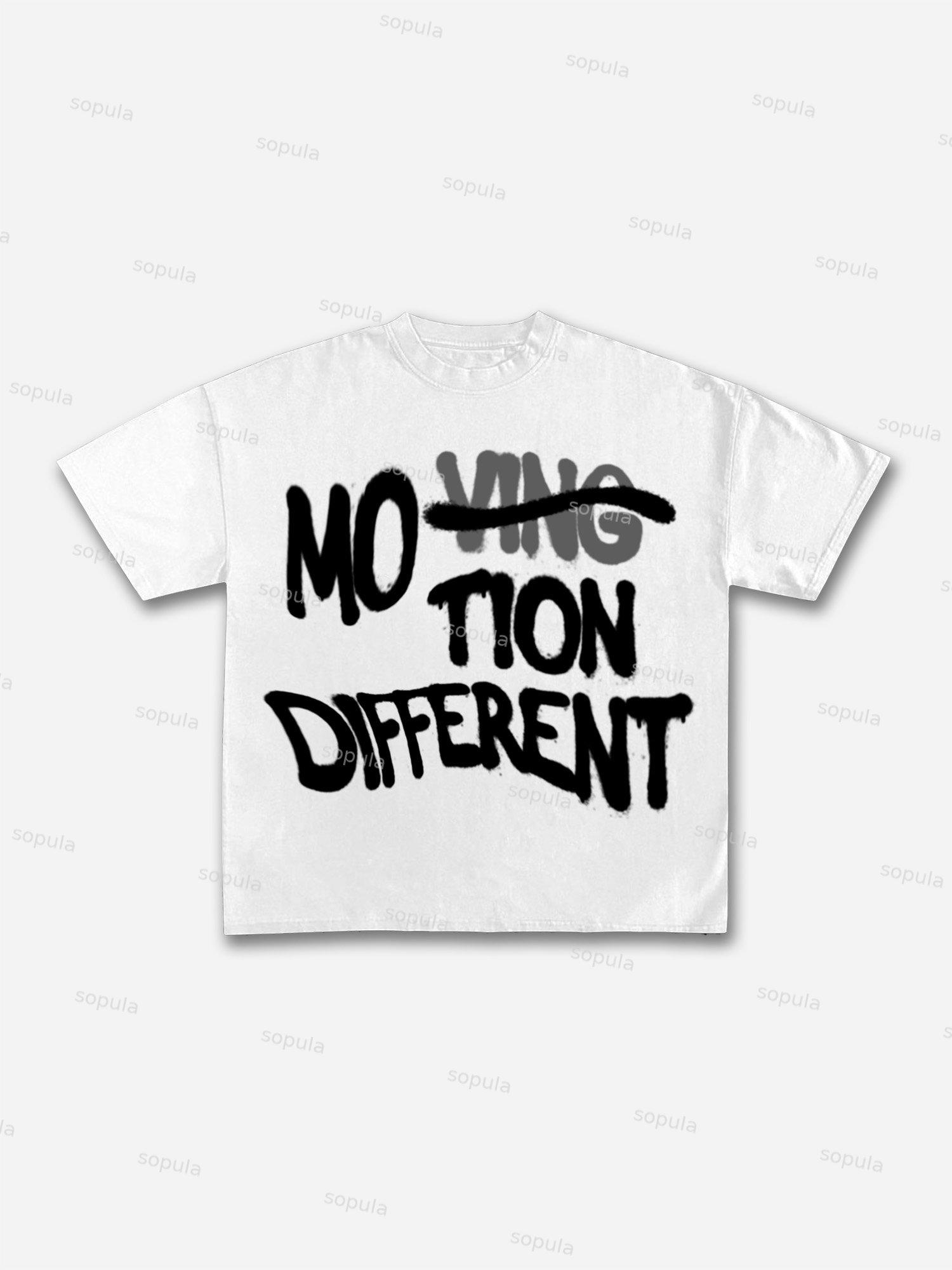 Vintage Motion Different Graphic Cotton T-shirt Product Image