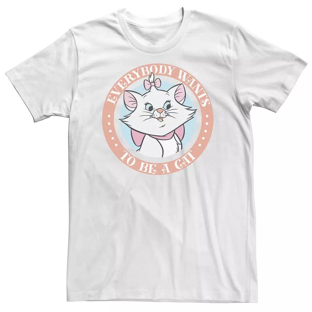 Big & Tall Disney Aristocats Marie Everybody Wants To Be A Cat Tee, Men's, Size: 3XL, White Product Image
