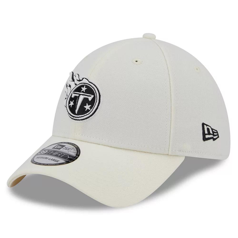 Men's New Era Cream Tennessee Titans Chrome Collection 39THIRTY Flex Hat,  Product Image