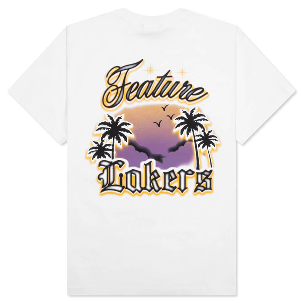 FEATURE x Los Angeles Lakers Airbrush Tee - White Male Product Image
