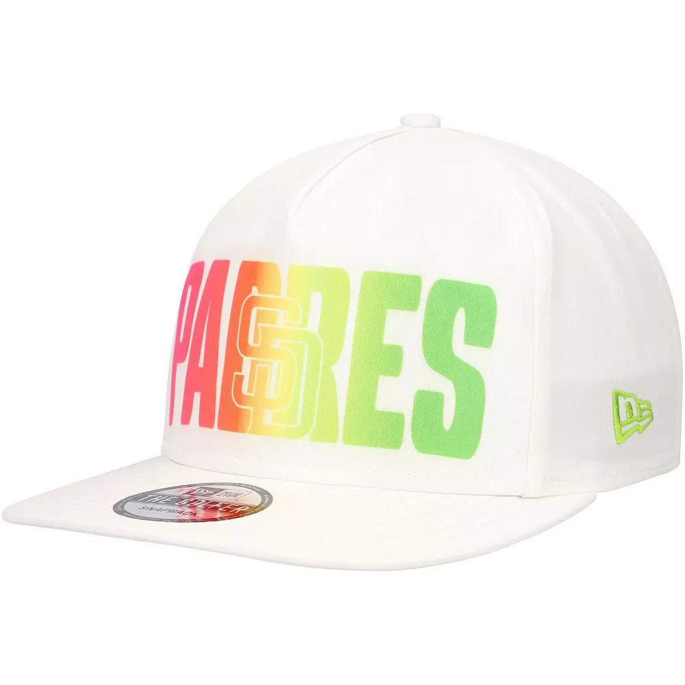 Men's New Era White San Diego Padres Spring Spectrum Golfer Snapback Hat Product Image
