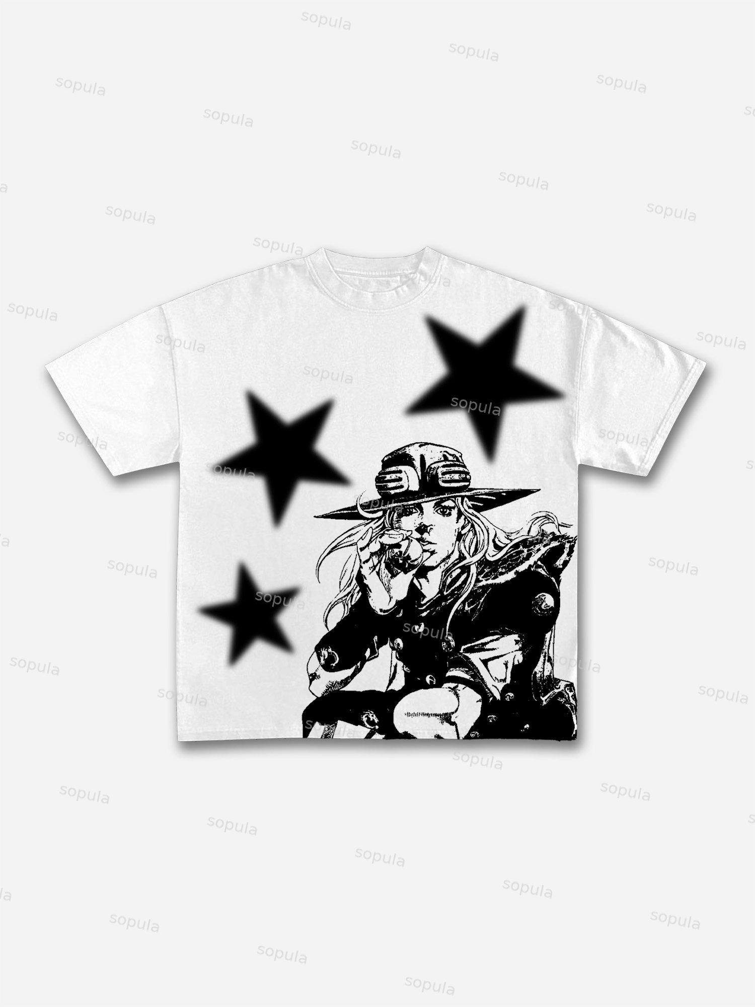 Gero Zeppelin Unreal Star Graphic Cotton T-shirt Product Image