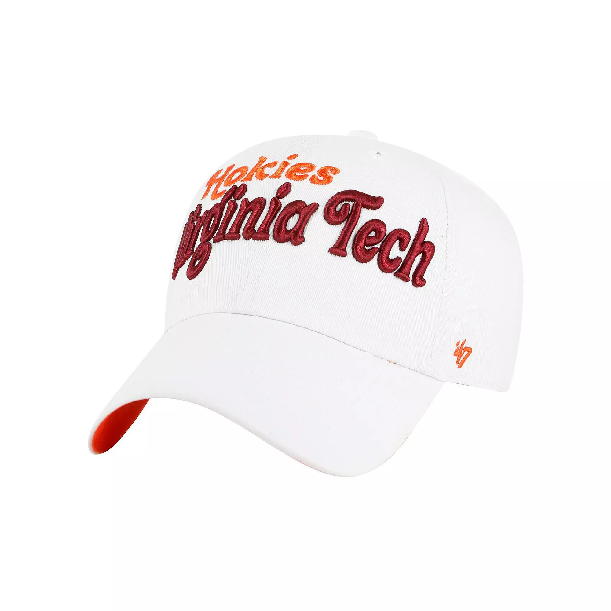 Women's '47 White Virginia Tech Hokies Pensacola Clean Up Adjustable Hat Product Image