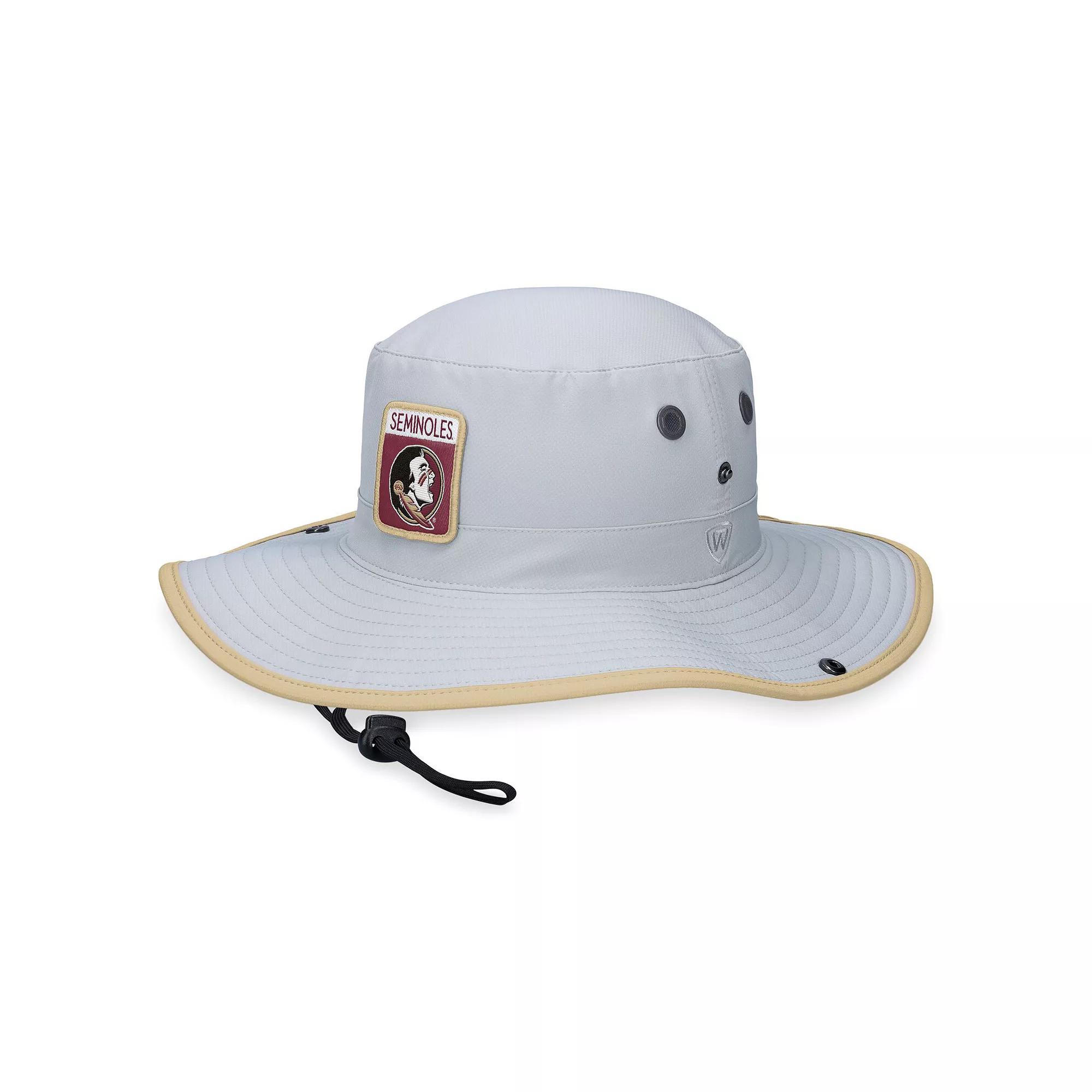 Men's Top of the World Gray Florida State Seminoles Steady Bucket Hat, Grey Product Image